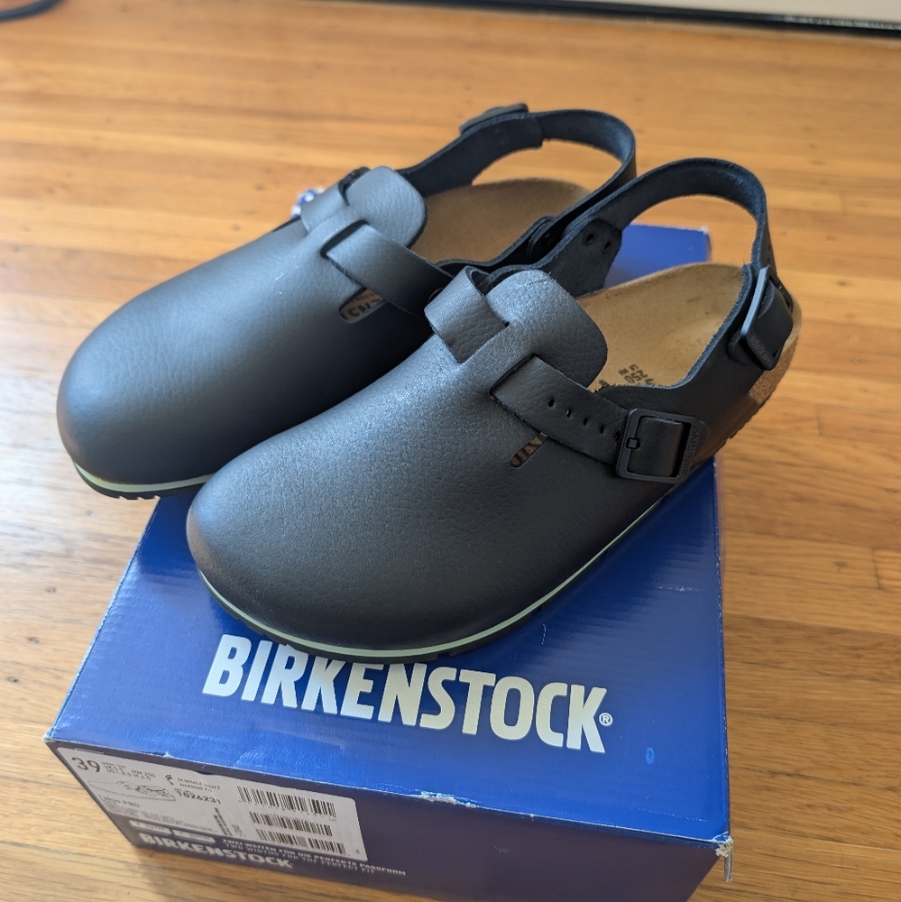 Birkenstock Unisex Tokio Pro Black Leather Size 39